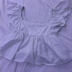 Gianni Bini White Ruffle Blouse